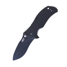 ZT0350 High Hardness Outdoor Folding Knife S30V Blade G10 Handle Wilderness Survival Portable Camping Defensive Knives Hand Tool (Option: Black full blade)